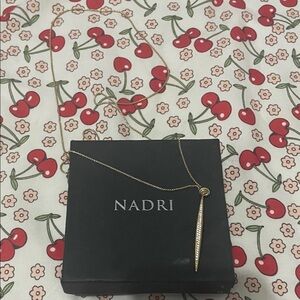 Nadri Gold and Silver Pendant Necklace